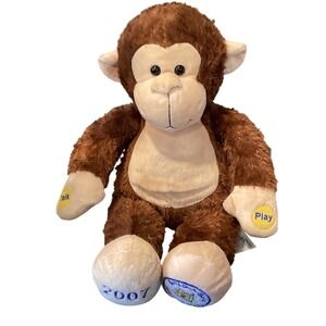 Build-A-Bear Workshop Brown Monkey Plush 2007 Talk Play  *read description